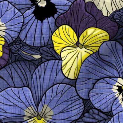 Pansy Blue Spring Flowers