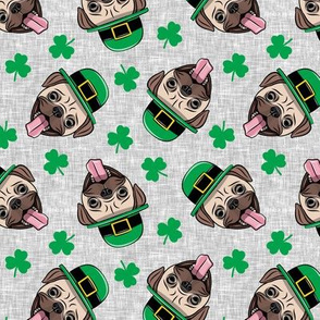 Patty's Pug - St Patricks Day Pugs - Grey toss - LAD19