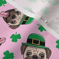 Patty's Pug - St Patricks Day Pugs - pink toss - LAD19