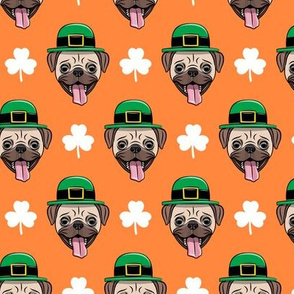 Patty's Pug - St Patricks Day Pugs - orange - LAD19