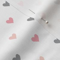 hearts  - multi (pink & grey) - valentines day - love - LAD19