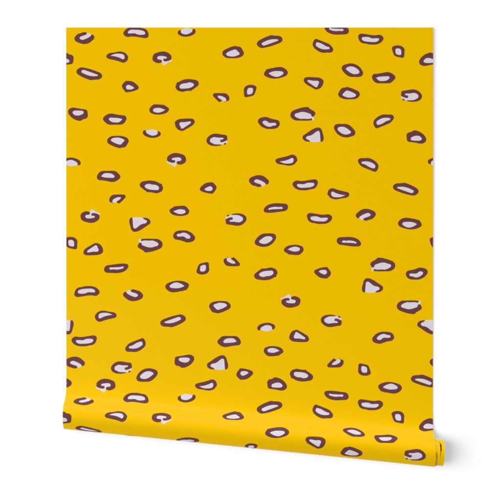 Whimsical Yellow Toadstool Polka Dot