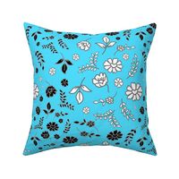 Mimi's Fleurs de Chintz #1 - sleeping beauty turquoise, medium