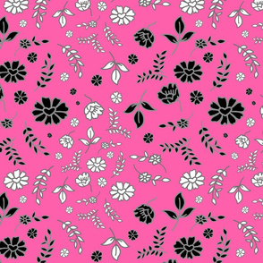 Mimi's Fleurs de Chintz #2 - candy pink, medium