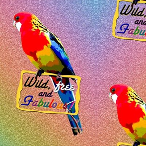 Wild, free, and Fabulous! (Rainbow Glitter Aussie Rosella)