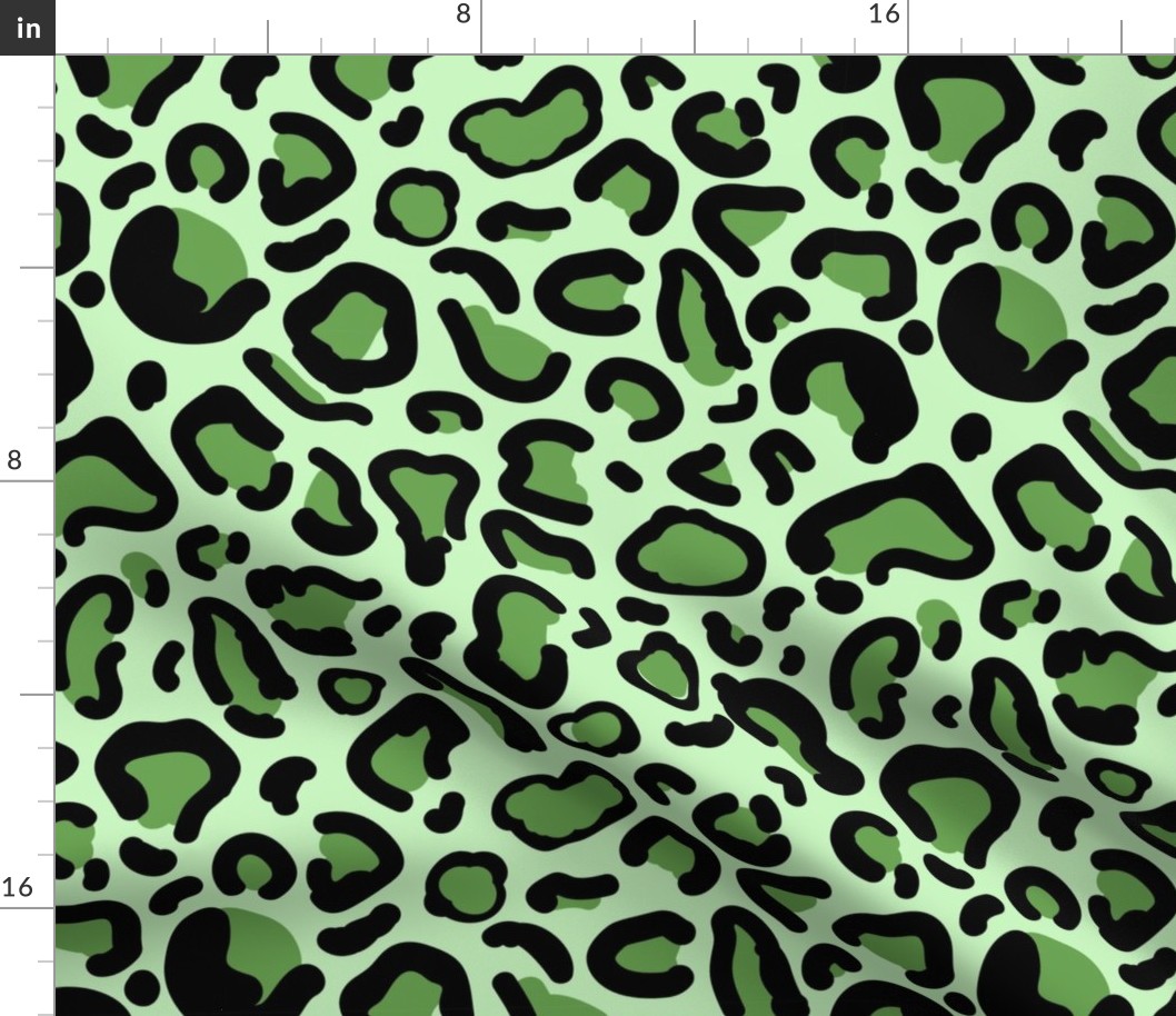 LEOPARD green PRINT small scale