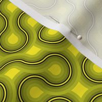 Truchet - curved abstract yellow-green small