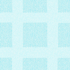 Pale Aqua Wool Tweed Grid 