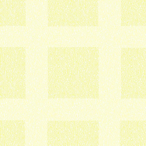 Pale Lemon Wool Tweed Grid 