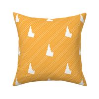 Idaho State Shape Pattern Yellow Gold and White Stripes