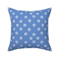 star of david fabric - jewish fabric, hanukkah fabric, - blue