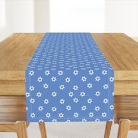 star of david fabric - jewish fabric, hanukkah fabric, - blue