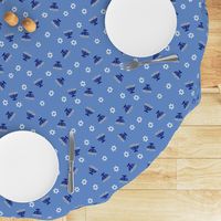 hanukkah fabric - blue fabric, jewish fabric, star of David fabric - blue