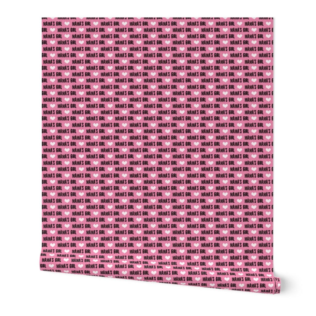 Mama's Girl - valentines day fabric - dark pink - LAD19BS