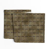 Black and Gold Foil Vintage Art Deco Key Pattern