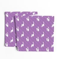 Maryland State Shape Pattern Purple and White Stripes