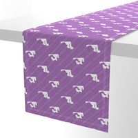 Maryland State Shape Pattern Purple and White Stripes