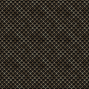 Small Dotted Scales in Black and Gold Vintage Faux Foil Art Deco Vintage Foil Pattern