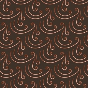 abstract swirls on brown by rysunki_malunki