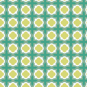 quatrefoils in green and lime by rysunki_malunki
