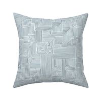 Mudcloth maze stripes minimal Scandinavian grid trend abstract geometric labyrinth blue white