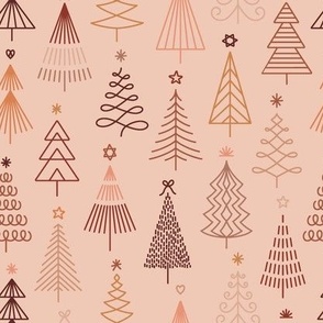 Neutral Pink Christmas Trees