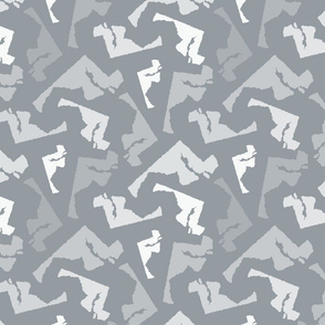 Maryland State Shape Pattern Grey-01-01