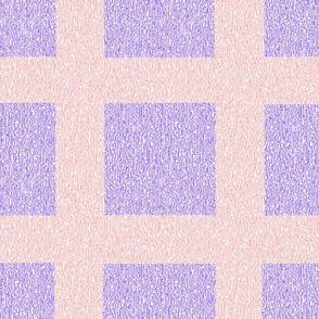 Peach and Lilac Tweed  Grid  