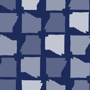 Arkansas State Shape Pattern Dark Blue Royal-01