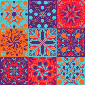 Bright Colors Ethnic Tiles