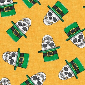 St. Patty's Skulls - gold - St Patricks day Irish - LAD19