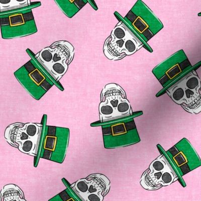 St. Patty's Skulls - pink - St Patricks day Irish - LAD19