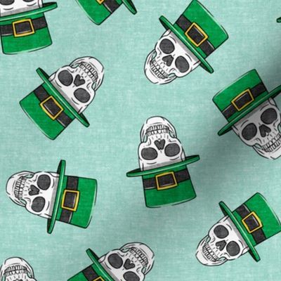 St. Patty's Skulls - mint - St Patricks day Irish - LAD19