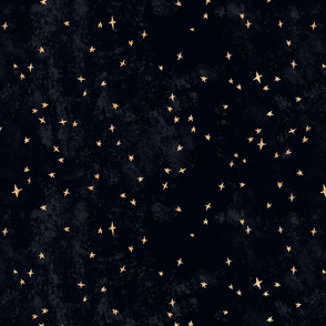 gold metallic look stars wallpaper and fabric night sky