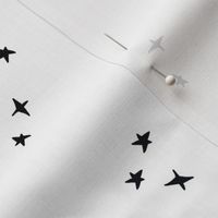  scattered black stars on white small stars tiny stars