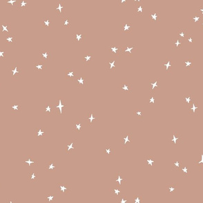 white scattered stars on nutmeg