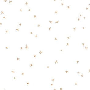 bisque scattered stars on white