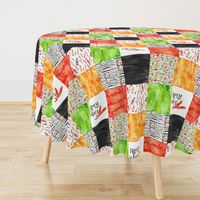 Spicy Vibes//Hot Peppers - Wholecloth Cheater Quilt