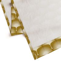 Art Deco Swans - Cream on Vintage Gold