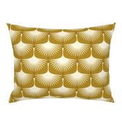 Art Deco Swans - Cream on Vintage Gold