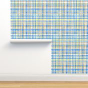 MADRAS CHECKS Sapphire and yellow