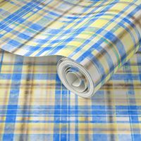 MADRAS CHECKS Sapphire and yellow