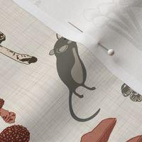  Mice & Mushrooms - Ivory - Medium