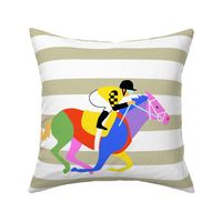 Custom Racing Horse one for 18 inch square pillow