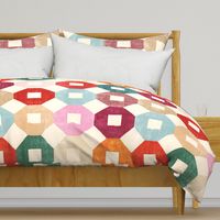 19-15h Quilt Panel Color Block Wholecloth Cheater 
