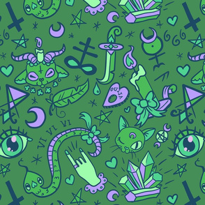 Large Cute Occult in Green