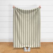 Brown on Ecru Modern French Ticking Stripe-Farmhouse on off white -Med  Feedsack - soft handed vertical  stripe  