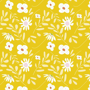 Folk Floral Yellow
