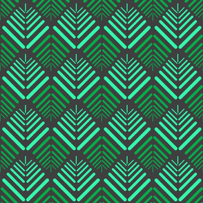 13 Petalled Abstract, green