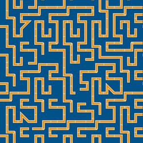maze orange-blue